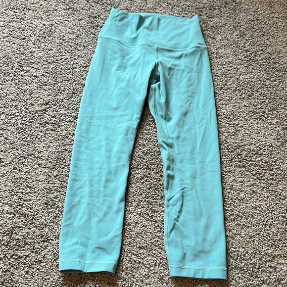 Lululemon 21” crop tidal teal - Picture 2 of 4